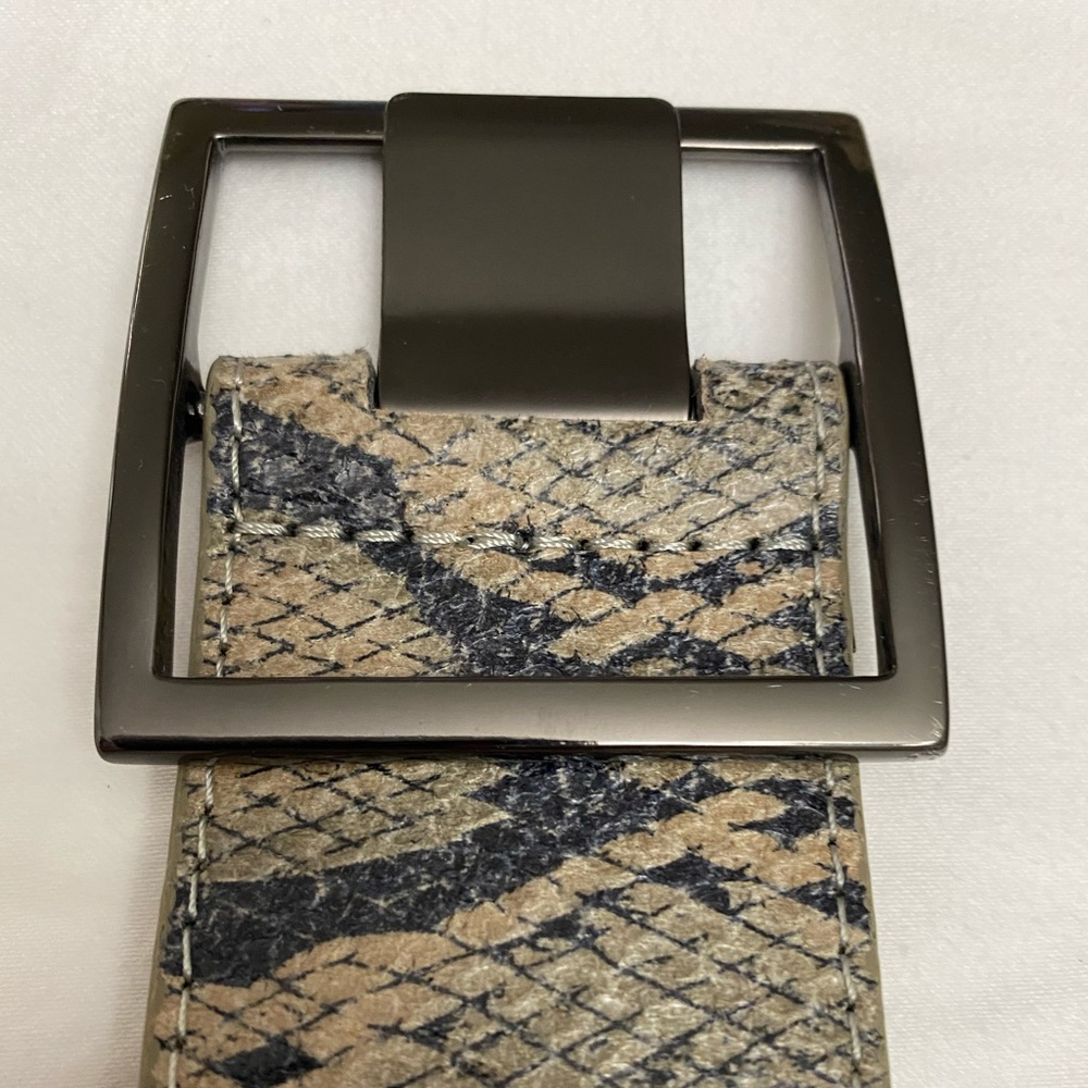 Snake belt black and grey